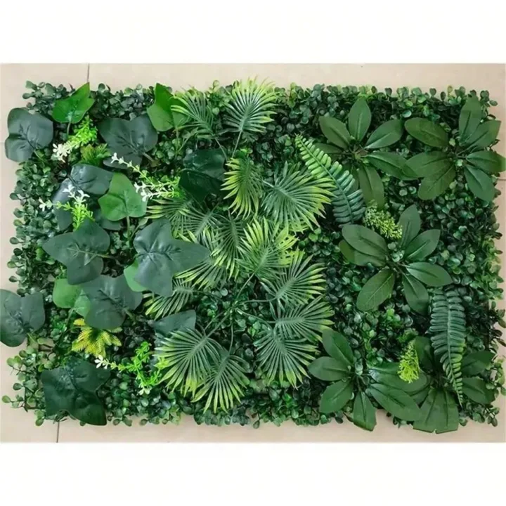 Artificial Green Wall Panels Faux Jungle Grass Decor for Home Garden Vibrant Greenery Mats for Outdoor Patio Weddings Christmas