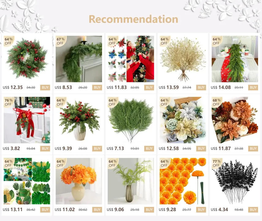 YeeNanee Christmas Decoration Wreaths for Front Door Handmade Cypress Leaf Red Berry Pine Wreath Xmas Home Wall Window Decor