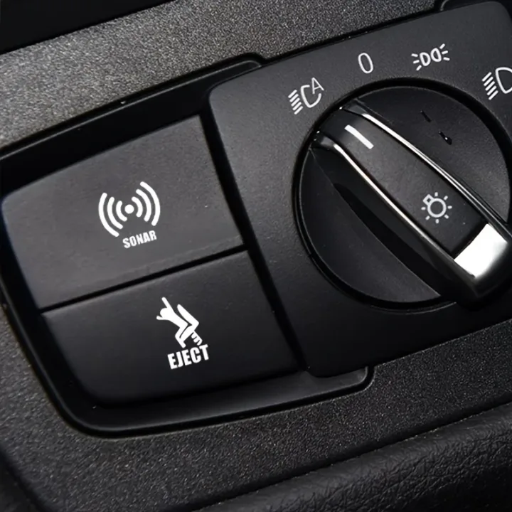 15Pcs Funny Car Switch Button Stickers - Universal Fit for AC Panel Center Console Blank Buttons, Fun Auto Decals