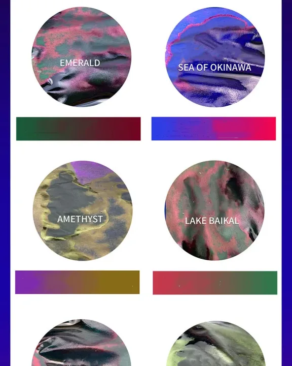 18ml Gradual Sheen Color Fountain Pen Ink Bottle Non-Carbon for Calligraphy Glass Dip Pen School Ofiice Stationary Supplies Gift