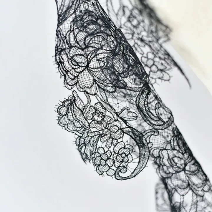 1Yard Hollow Embroidery Lace Trim, Wedding Dress Lace Fabric Decoration Accessories Eyelash Dress Lace 28CM Wide