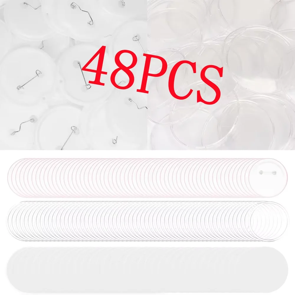 48Pcs Button Parts