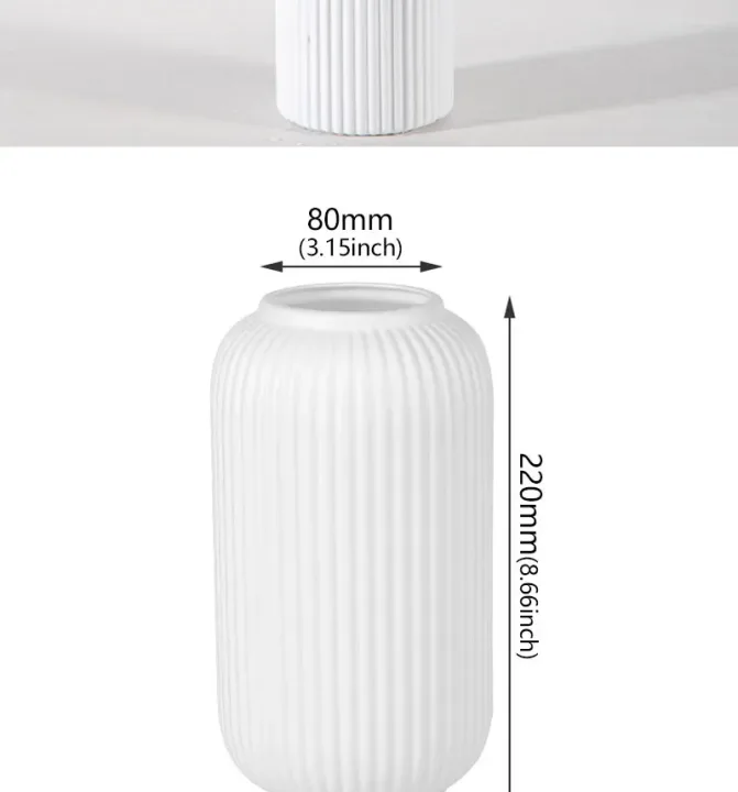 Nordic Plastic Small Vase for Tabletop Home Flower Living Room Decor Decoration Table Ornaments Circle Flower Arrangement Vase