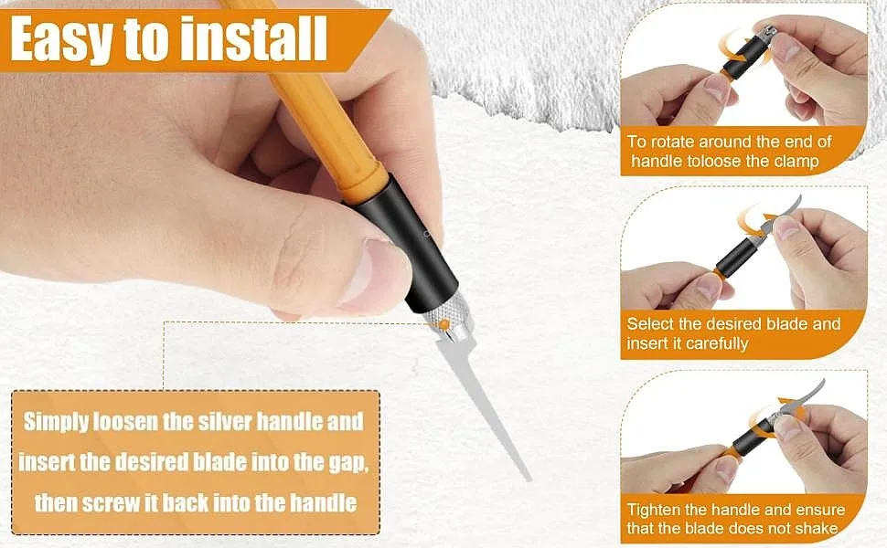Joystar Mini Hand Saw Model Craft Tools with 8 DIY Craft Pieces Blades Modelling Knife for Hand Cutting  Model Building