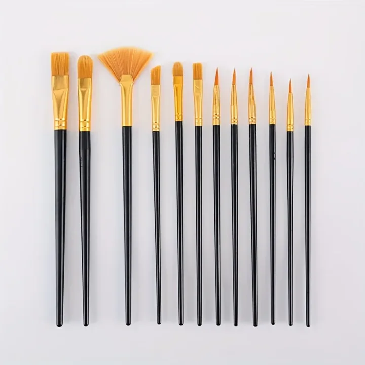 22/12/10 pcs Brush Set Plastic brush for acrylic, watercolor, oil painting for canvas, fabric and paper crafts painting supplies