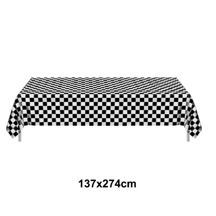 Racing Car Theme 3-Tier Round Cardboard Cupcake Stand  Cars Birthday Party Tablecloth Black and White Checkered Decor Supplies