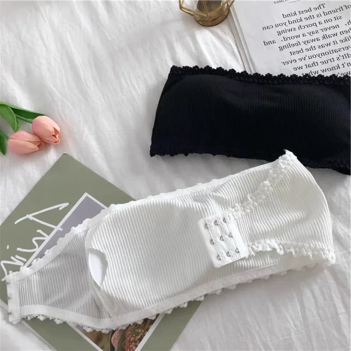 Lace Strapless Bra Women Sexy Tube Top Invisible Push Up Bralette Lady Seamless Underwea Lingerie Summer Chest Wraps Crop Tops