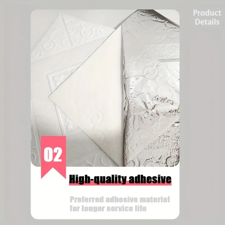 20pcs 3D Ceiling Wallpaper self adhesive wall decor Waterproof foam Design Sticker for bedroom wall sticker paper