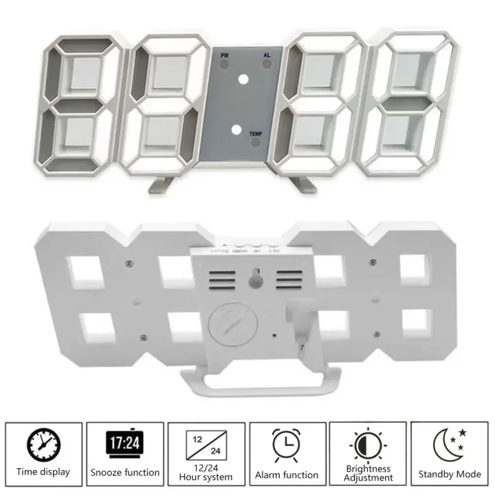 Digital Decoration for Bedroom Desk Watches Led Wall Clock Living Room Alarm Modern Home and Decoration Electronic Table Decor