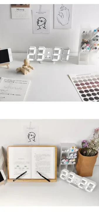 Digital Wall Clock Desk Watches Electronic Alarm Modern Home Decoration for Bedroom Decor Interior Led Table Clocks Living Room