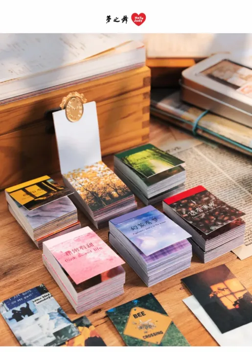 50 Sheets Season of Dreams Series Decorative Sticker INS Scenery Handbook Scrapbooking Material Label Diary Journal Planner