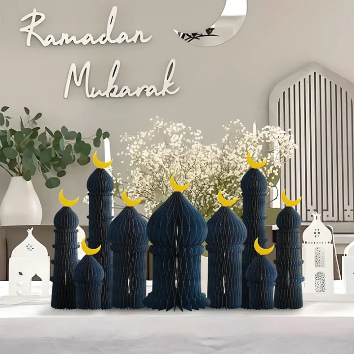Ramadan decorations 2026 Honeycomb Ball Party Favors Gifts Ramadan Decoration 2026 Ramadan Festival Eid Bedroom Backdrop Decor