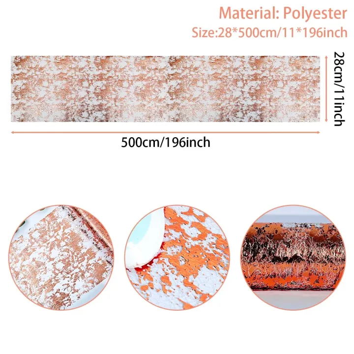 Sparkle Metallic Gold Table Runner Sequin Glitter Foil Mesh Roll Tablecloth for Wedding Event Birthday Baptism Baby Shower Decor