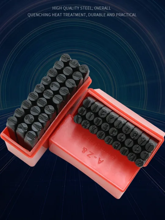 2/2.5/3/4/5/6mm Number Stamp Alloy Steel Stamp Kit With Storage Box Punch Metal Leather Craft DIY Jewelry Gold Silver LOGO Stamp