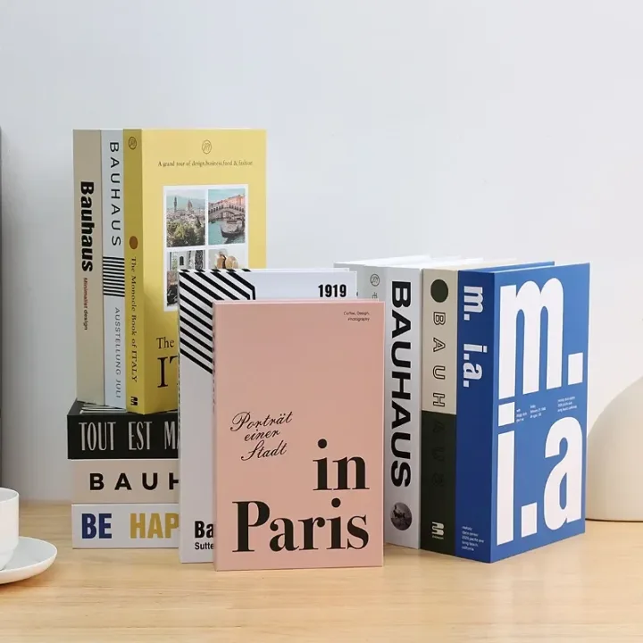 Home Decor Ornaments Living Room Study Soft Prop Book Box Luxury Coffee Table Books Modern Fake Books for Decoration