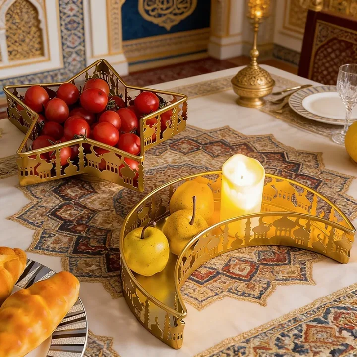 Ramadan Decorations 2026 Eid Snack Tray Islamic Muslim Themed Candy Box Holiday Party Desktop Storage Home Decor Ornament