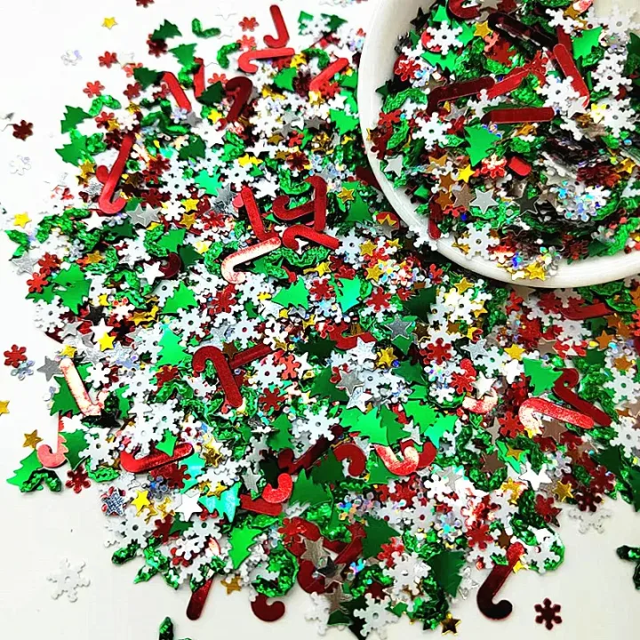 Glitter Christmas Tree Snowflake Confetti Tinfoil Sequins Xmas DIY New Year Home Wedding Birthday Throw Party Decoration Supplie