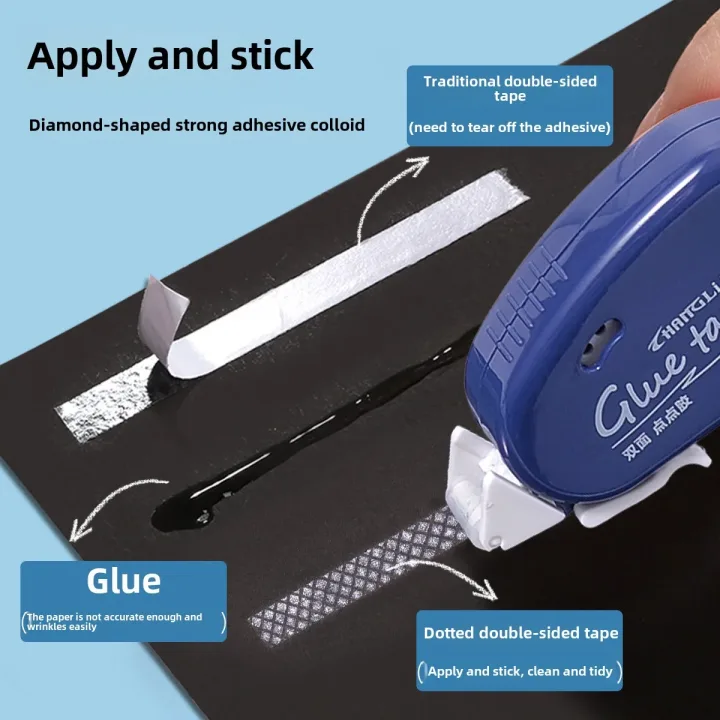 Double Sided Adhesive Dots Glue Tape - Perfect For Scrapbooking Collage Photo Journaling DIY Crafts School Stationery Supplies