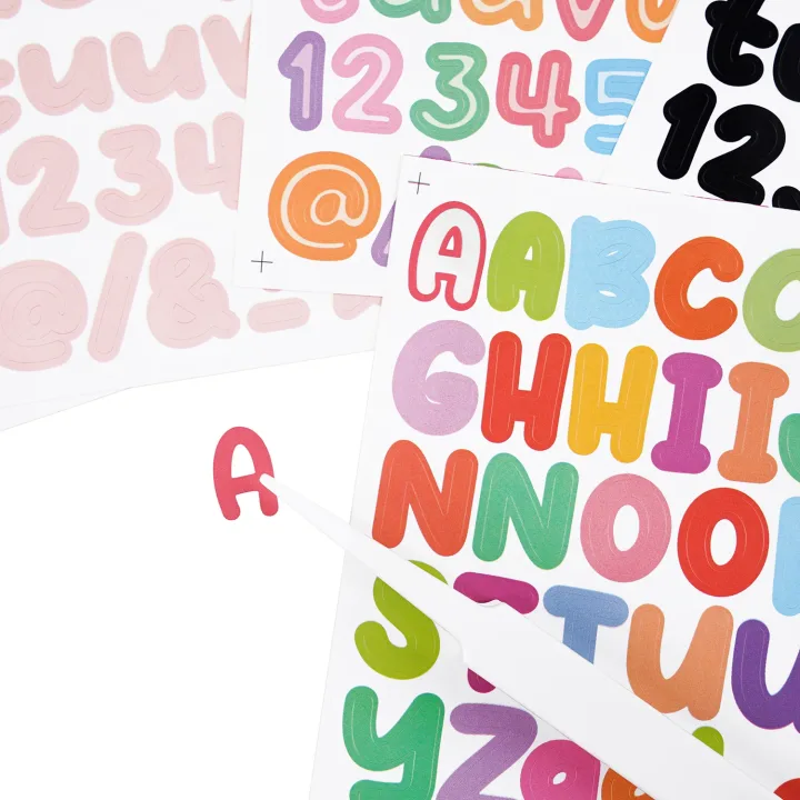 15 Sheets of 0.5inch Alphabet Stickers, Small Size Greeting Cards, Decorative Letter Stickers for Clipping Books