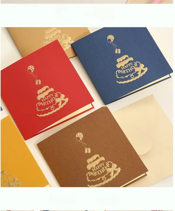 3D Unique Pop Up Birthday Card for Kids Boy Baby Shower First Birthday Party Greeting Cards Handmade Miniatures Postcard Gifts