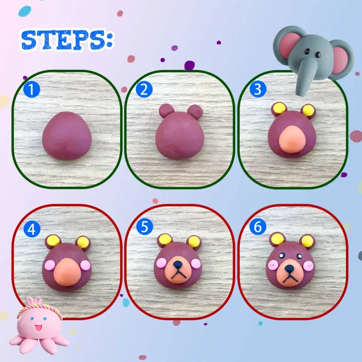 Colors Polymer Clay Blocks With Tools Kit Molding Craft Oven Bake Beginer Kids Diy Earrings Dolls Jewerly Accessories