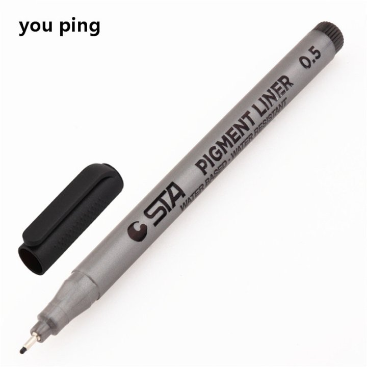 Waterproof Art Markers Brush Pen Sketch Drawing comics Pigment Line Pens  Office  School Stationery Supplies