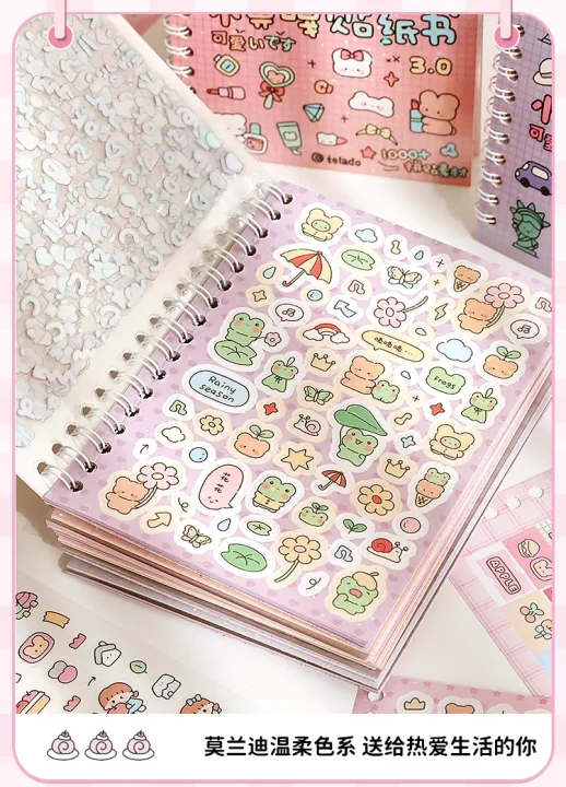16 pcs/pack of cute cartoon stickers for handwritten journals, sticker book, sticker material book, handwritten journal stickers