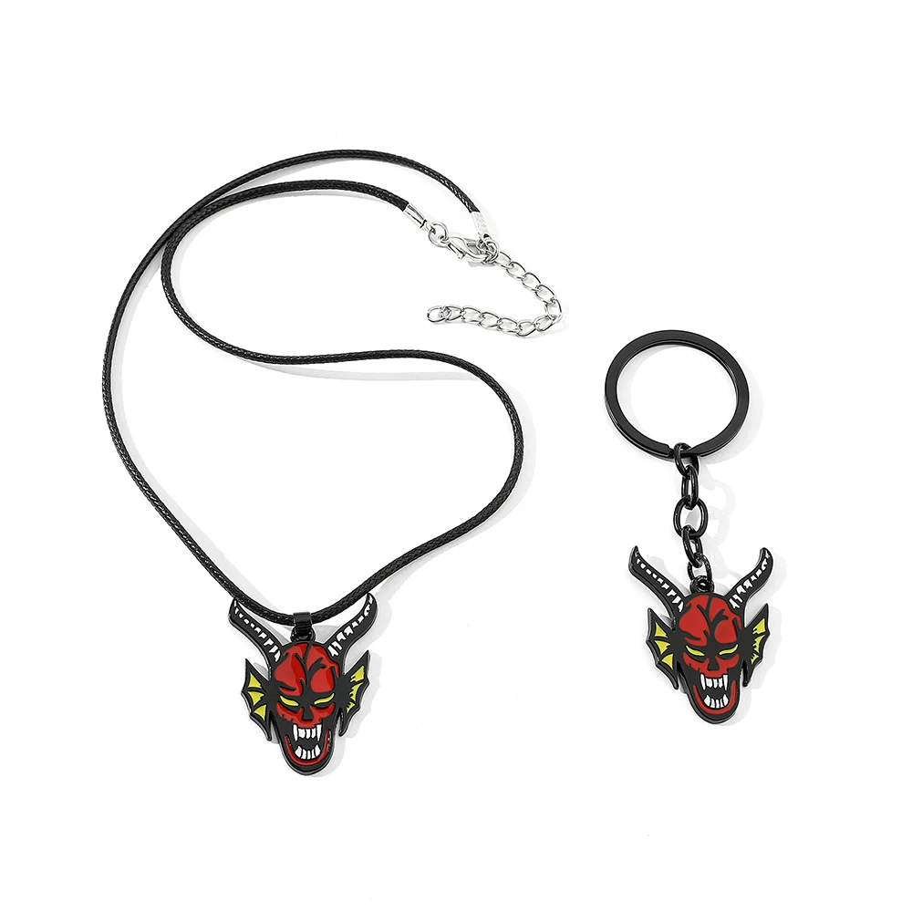 New Cartoon Club Keychain Necklace Pendant European and American Souvenir Key Ring Accessory