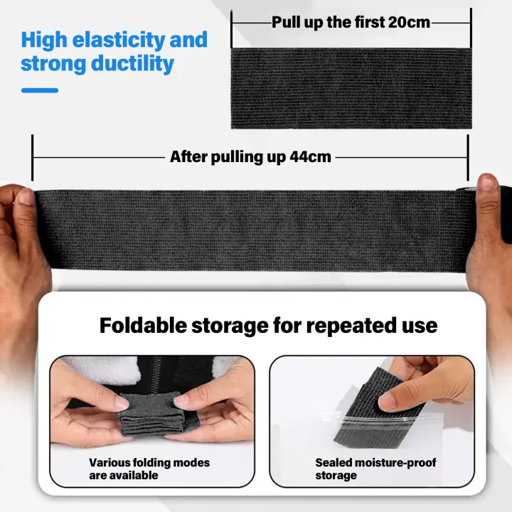 1/5/10/20Pcs Black Tattoo Grip Bandage Anti-slip Athletic Nonwoven Disposable Waterproof Self-adhesive Elastic Tattoo Bandage