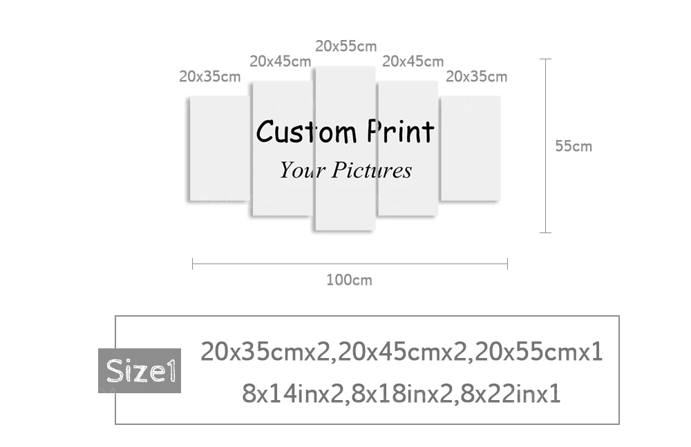 Wall Art Home Decor Framework Canvas Pictures 5 Pieces Paintings HD Prints  Living Room Custom Made Poster PENGDA
