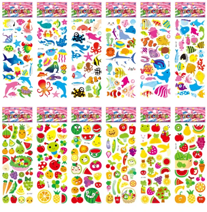 25/40/50 Sheets Clipbook Stickers Handmade DIY Diary Book Decorative over Three Years Old Children Gifts for Boys Girls TMZ