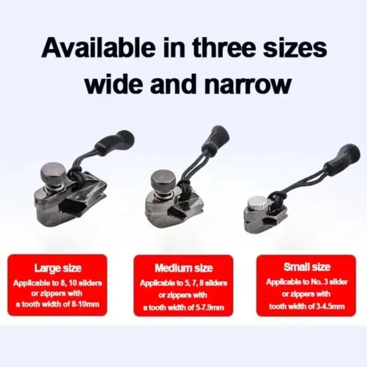 New 3 Different Size Zipper Repair Kit Removable Replacement Bad Buckle Instant Zipper Puller DIY Sewing Tools Zipper Head