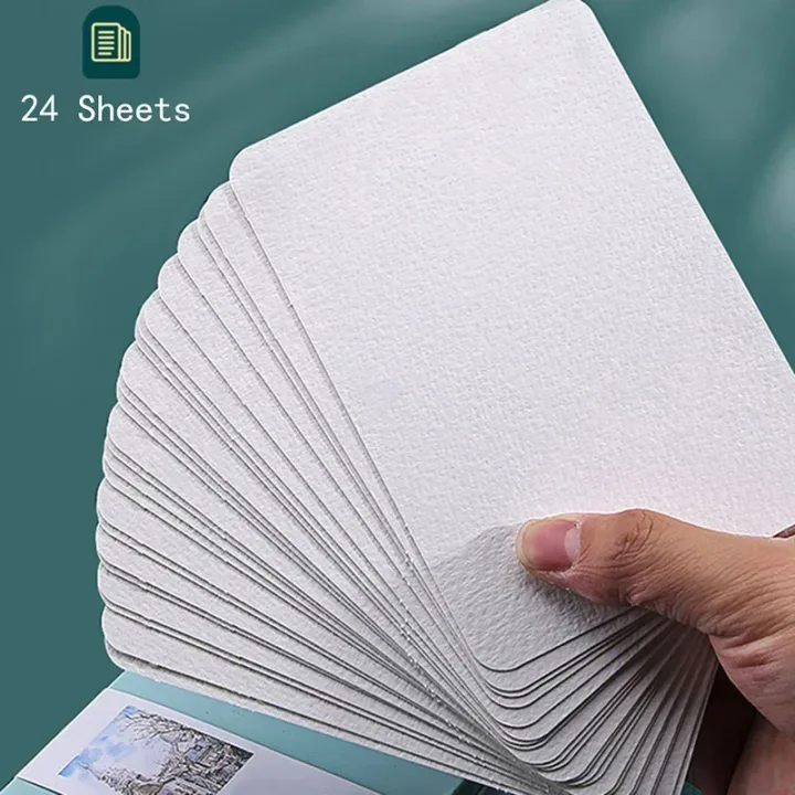 POTENTATE Watercolor Book Artist-grade Cotton A6 Rough-grained Watercolor Paper 300g Postcard Tin Box Travel Sketch Art Supplies