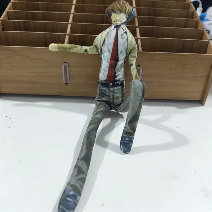 Anime Death Note Yagami Light Cosplay Dolls Plush Stuffed Abstract Twistable Iron Wire Figure Doll Halloween Room Accessories