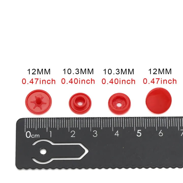 200Sets Snap Buttons T5 Round Plastic Button for Clothes Press Stud Fasteners DIY Kids Diapers Bibs Wholesale