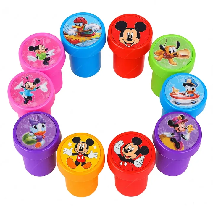 12/24/36pcs Minnie Stamp Birthday Party Favors Mickey Minnie Gifts for Kids Boys Stamps Classroom Rewards Party Supplies Decorat