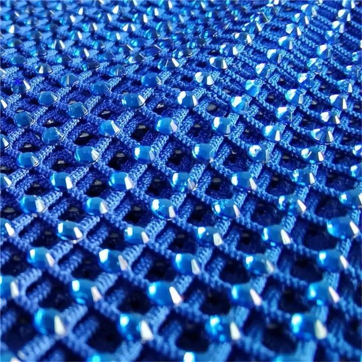 Multicolor Rhinestones Mesh Applique Trim Fabric With Rhinestones SS10 Crystal Sewing Trimming Strass Crystal Tape Net For DIY