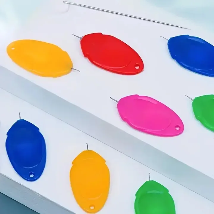 Multi-Pack Needle Threaders for Sewing Machines and Hand Sewing - Easy-to-Use Assorted Colors Thread Guide Tool Set for Seniors