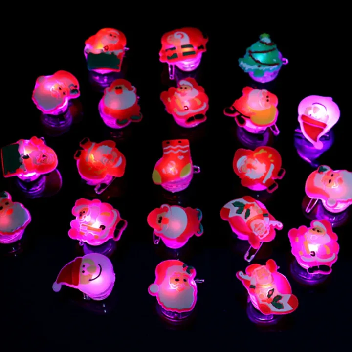 10/20PCS Glowing Ring Toy Kids Gift Birthday Party Favor Gift Friends Guest Giveaways Carnival Christmas Gifts Children Pinata