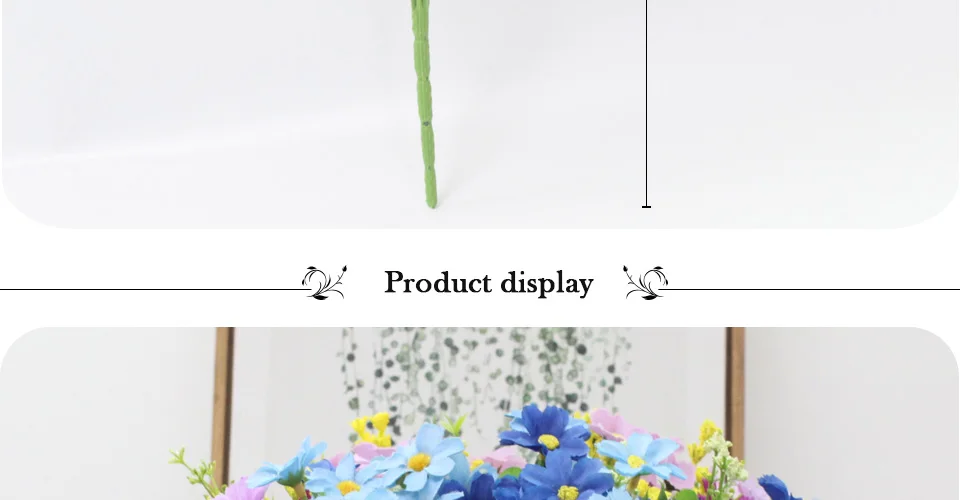 35CM High Quality Daisy Artificial Decorative Silk Flower Wedding Floral Arrangement Living Room Table Home Bouquet DIY Decor