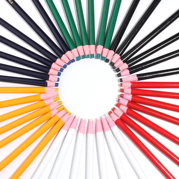 6pcs Multicolor Fabric Cloth Marker Pencils Cut-free Sewing Chalk Tailor Pen for Garment Leather Marking Crayon Sewing Tools