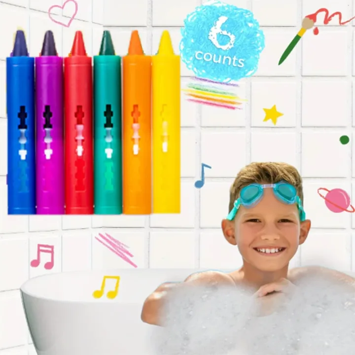 Washable Bath Crayons Kit – Vibrant Bathtub Markers for Kids, Easy to Clean, Enjoyable Shower Art and Craft Supplies