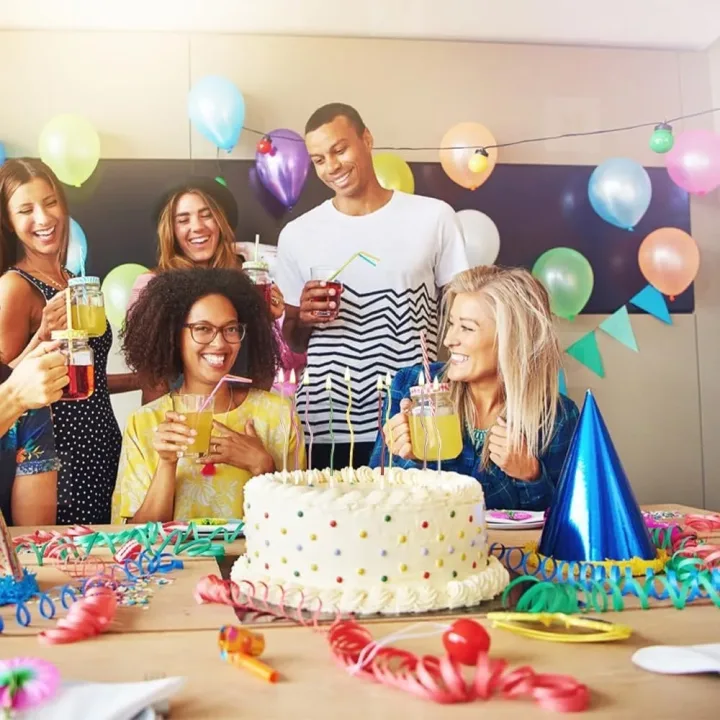 6/12/48pcs Birthday Candles Spiral Cake Candles  Long Thin Cake Candles For Wedding Party And Cake Decoration