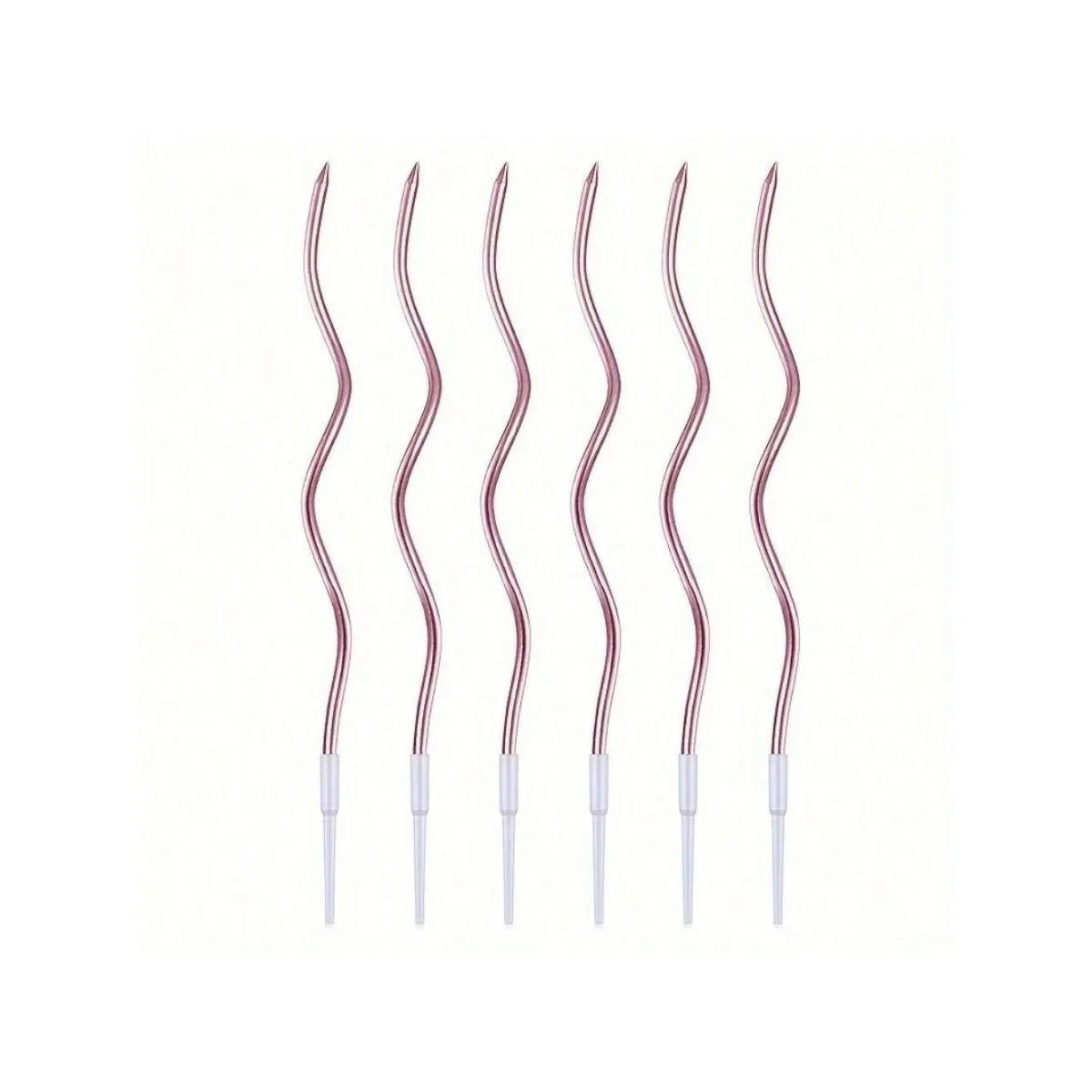 6pcs Rose Gold Curve