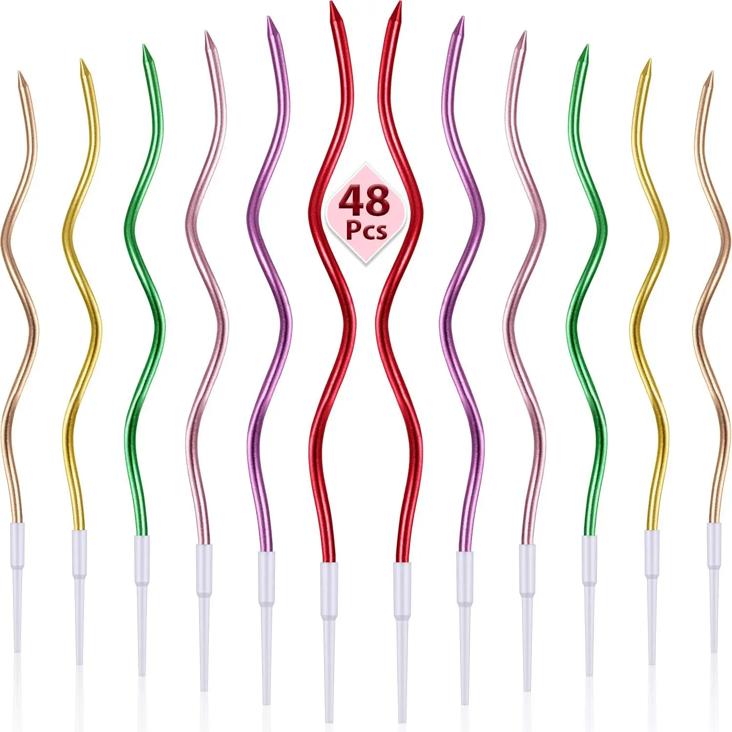 48pcs Colorful Curve