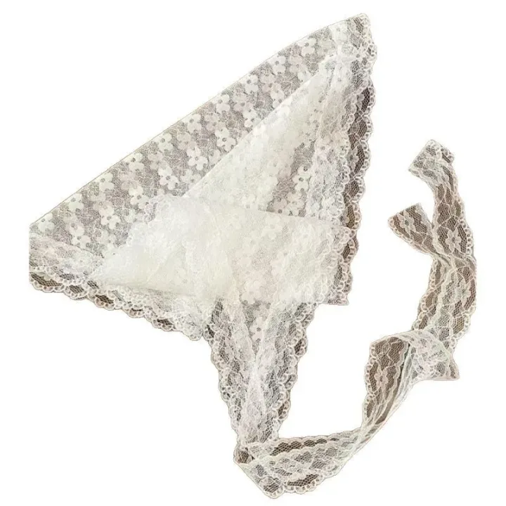 Lace Flower Elegant Temperament Lace Women Flower White Sweet Triangle Scarf Thin Breathable Ribbon Artistic Style Travel Photo