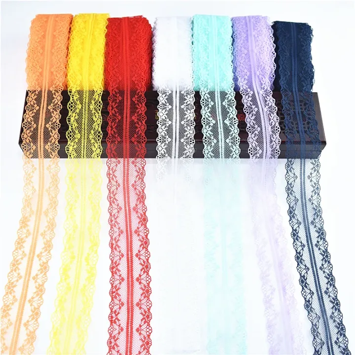 10yards lace Ribbon tape width 14MM African lace fabric DIY wedding decoration accessories,women's wear,floral accessories etc.