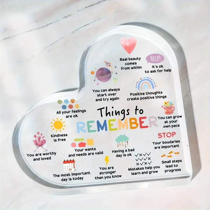 Mental Health Decor, Therapy Mental Health Decorations, Therapy Anxiety Decor Sign, Psychotherapy Affirmations Heart Acrylic Sig