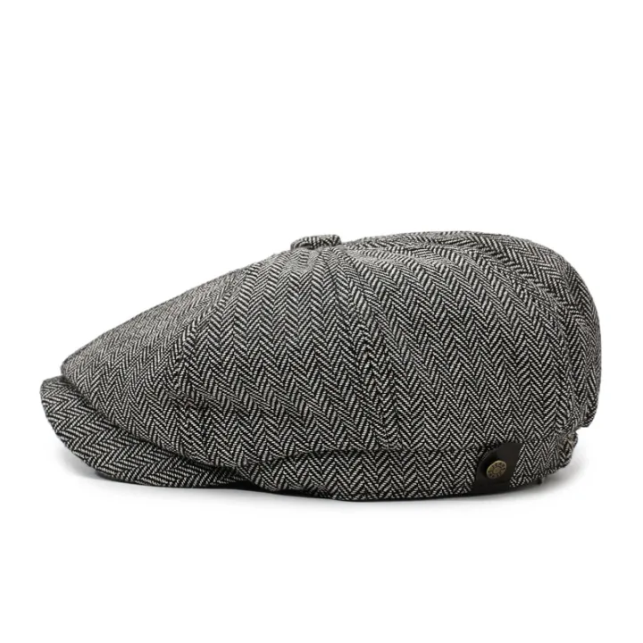 Unisex Casual Newsboy Hat for Travel, Shopping & Vacation - Retro Beret for Spring, Autumn & Winter