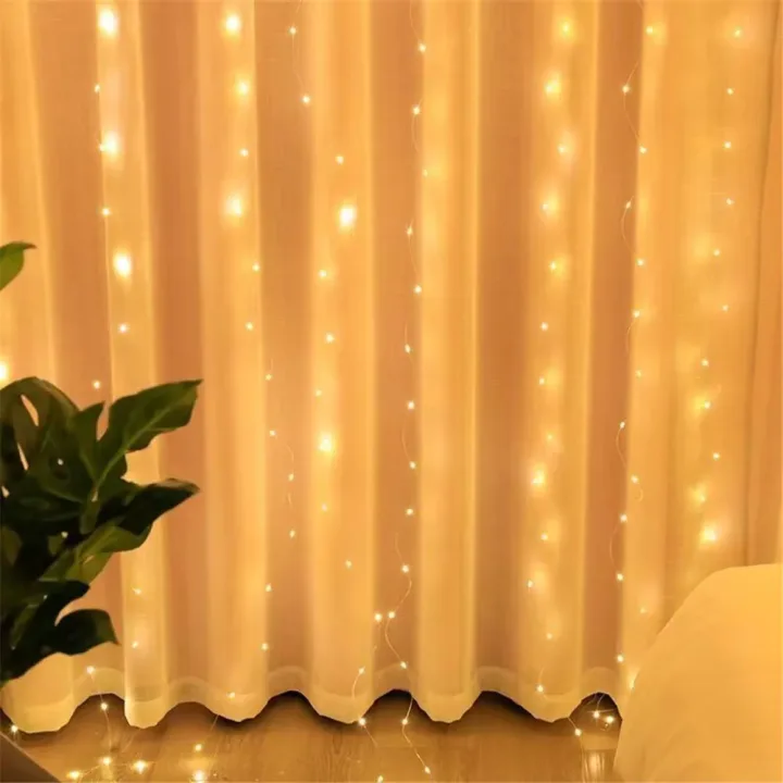 Wedding Outdoor Decor 2026 Ramadan Decoration Valentine's Day LED Curtain String Light Eid Mubarak for Home Fairy Battery Power